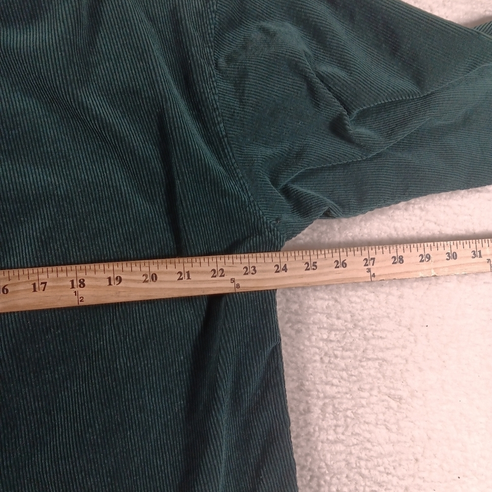 Vintage 90s Eddie Bauer Shirt Mens XL Green Corduroy Buttom Down Hipster Grandpa - Picture 7 of 9